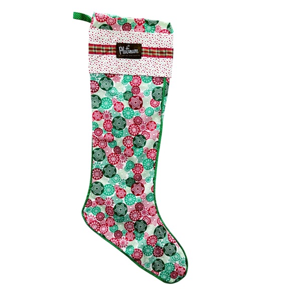 Platinum by Matilda Jane Clothing Other - Matilda Jane Platinum Christmas Snowflake Stocking Red Green Cottagecore RARE
